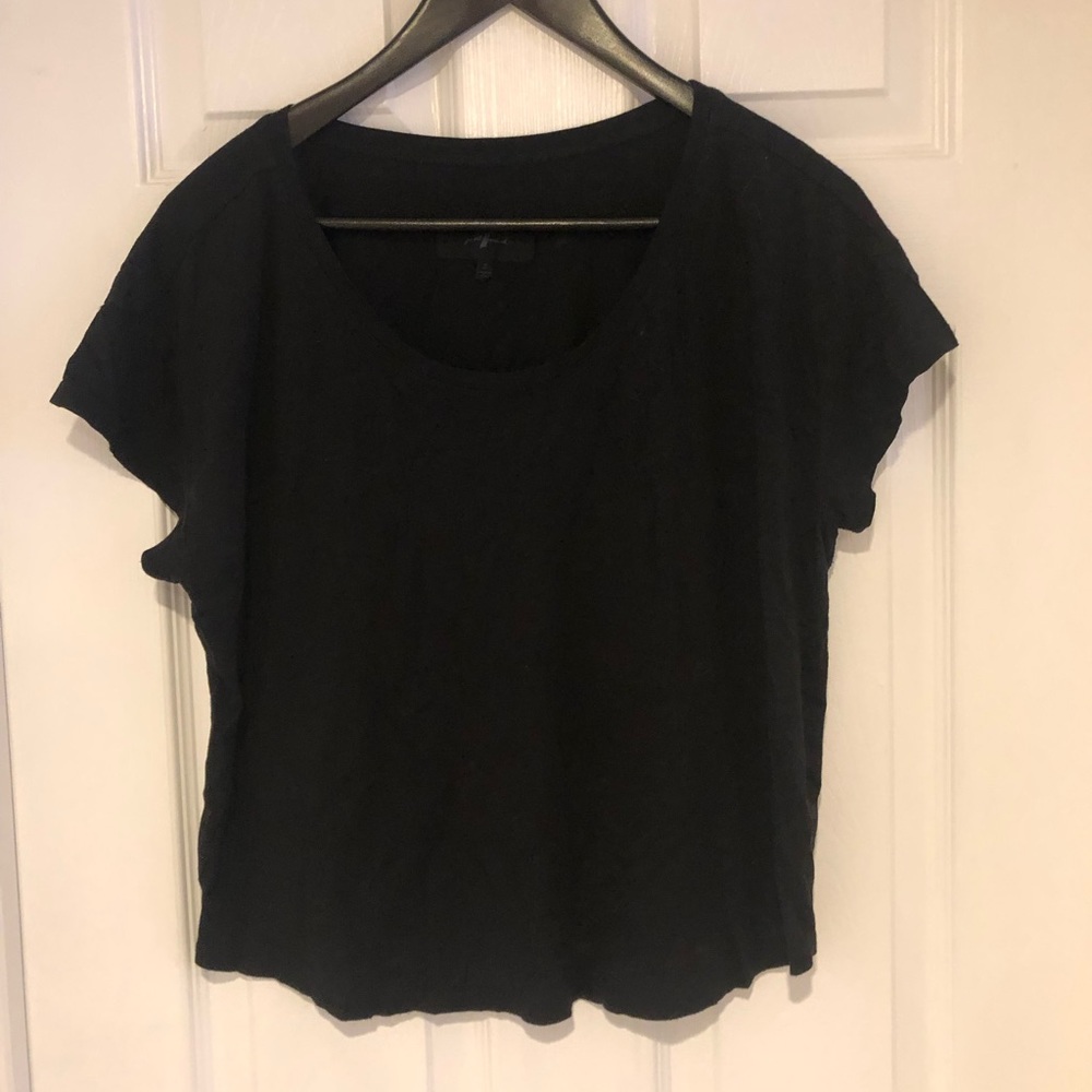 7 for all mankind boxy cropped tee Sz S